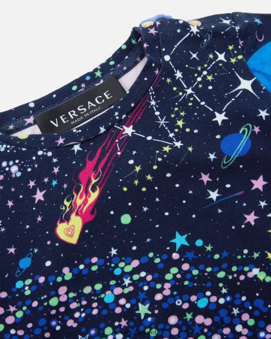 יְלָדִים Versace הדפס חולצת טריקו לתינוק מדוזה גלקסי הַלבָּשָׁה N8T21852