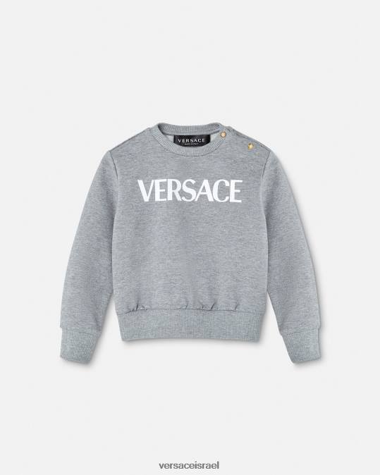יְלָדִים Versace אפור סווטשירט לתינוק לוגו הַלבָּשָׁה N8T21856