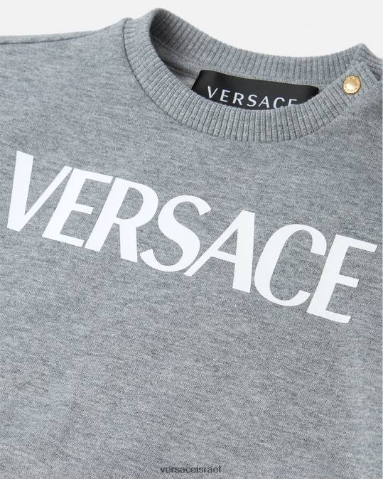 יְלָדִים Versace אפור סווטשירט לתינוק לוגו הַלבָּשָׁה N8T21856
