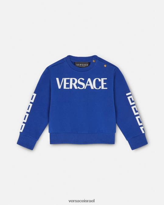 יְלָדִים Versace כְּחוֹל סווטשירט לתינוק לוגו הַלבָּשָׁה N8T21888