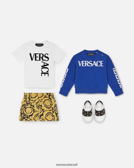 יְלָדִים Versace כְּחוֹל סווטשירט לתינוק לוגו הַלבָּשָׁה N8T21888