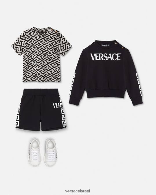 יְלָדִים Versace שָׁחוֹר מכנסי תינוקות של גרקה הַלבָּשָׁה N8T21908