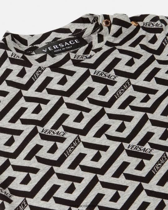 יְלָדִים Versace אפור & הדפס חולצת טריקו לתינוק לה גרקה הַלבָּשָׁה N8T21910