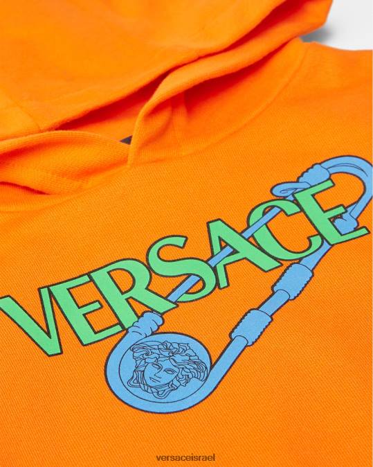יְלָדִים Versace תפוז סיכת ביטחון קפוצ'ון לתינוק הַלבָּשָׁה N8T21918