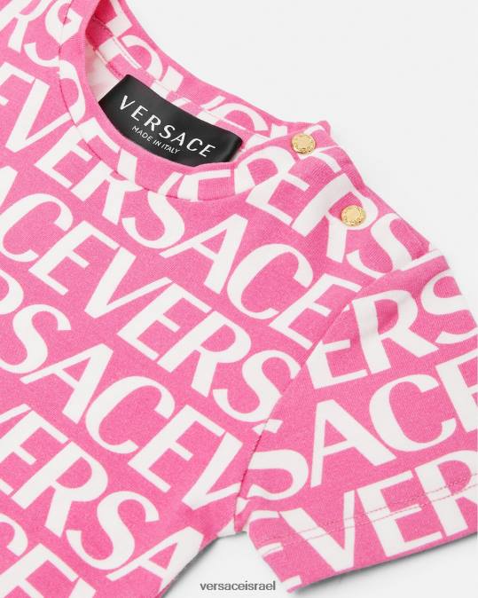 יְלָדִים Versace ורוד & הדפס חולצת טריקו לתינוק הַלבָּשָׁה N8T21920