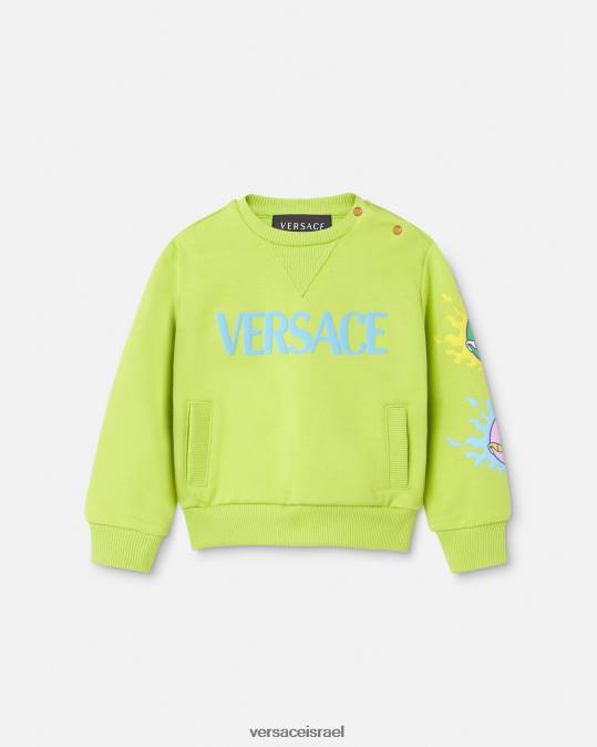 יְלָדִים Versace ליים סווטשירט לתינוק מדוזה סאני הַלבָּשָׁה N8T21929