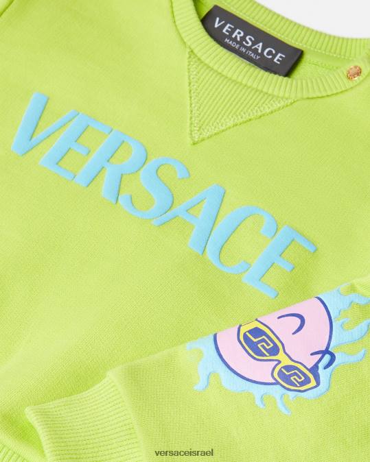 יְלָדִים Versace ליים סווטשירט לתינוק מדוזה סאני הַלבָּשָׁה N8T21929