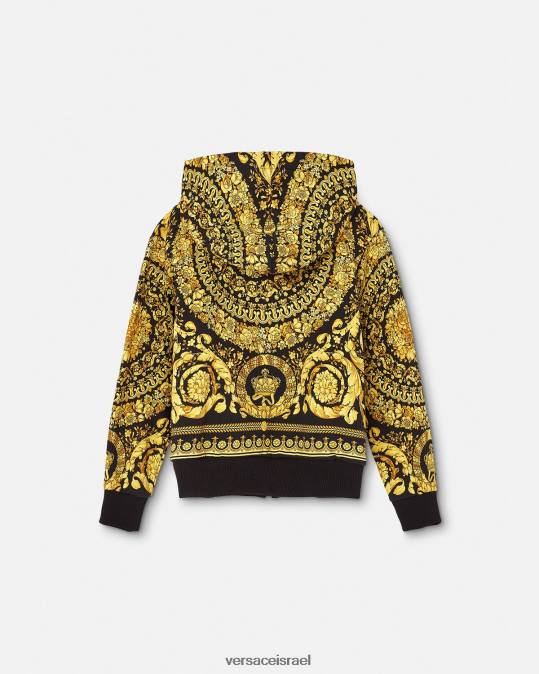 יְלָדִים Versace הדפס קפוצ'ון עם רוכסן ברוק הַלבָּשָׁה N8T21982
