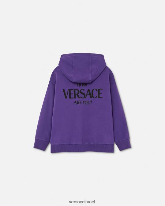 יְלָדִים Versace סָגוֹל קפוצ'ון לוגו הַלבָּשָׁה N8T22005