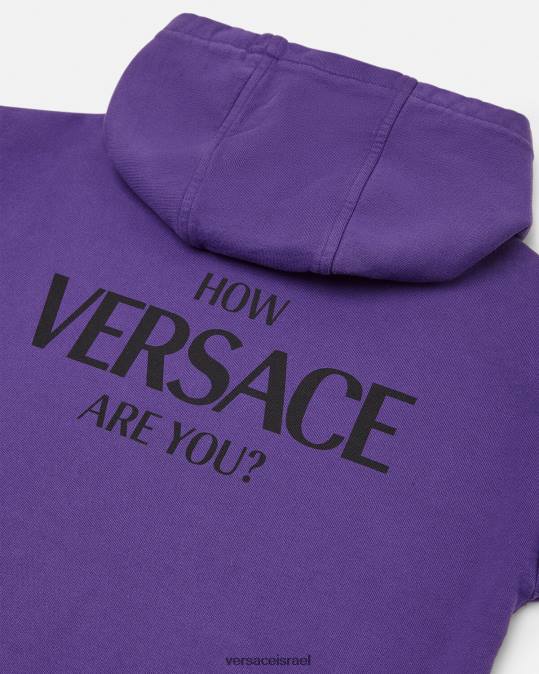 יְלָדִים Versace סָגוֹל קפוצ'ון לוגו הַלבָּשָׁה N8T22005