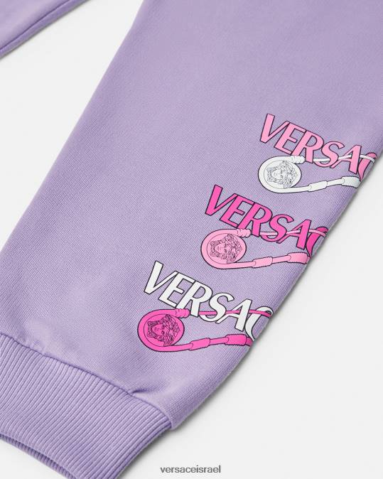 יְלָדִים Versace לִילָך מכנסי טרנינג עם סיכת ביטחון הַלבָּשָׁה N8T22019