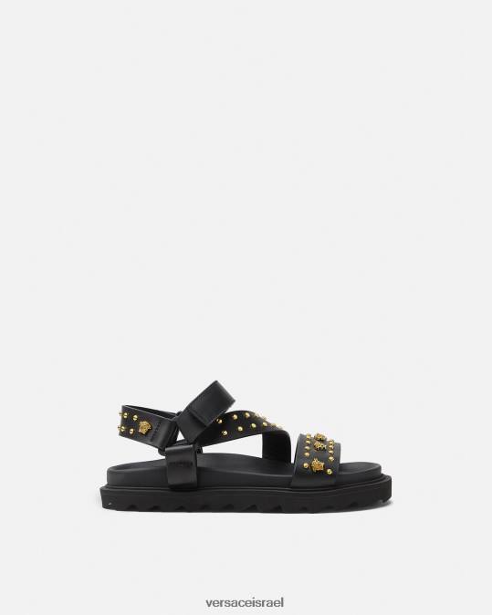 יְלָדִים Versace שָׁחוֹר סנדלי לה מדוזה משובצים נַעַל N8T22041