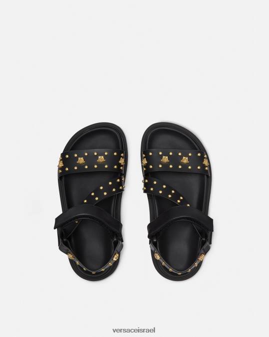 יְלָדִים Versace שָׁחוֹר סנדלי לה מדוזה משובצים נַעַל N8T22041