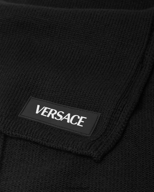 יְלָדִים Versace שָׁחוֹר צעיף לוגו אביזרים N8T22061