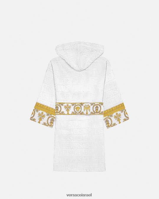 יְלָדִים Versace לבן חלוק רחצה שלם הַלבָּשָׁה N8T22063
