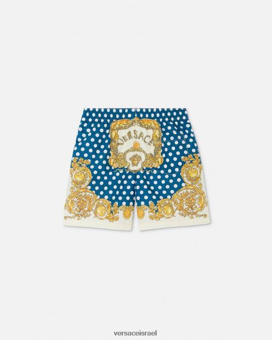 יְלָדִים Versace הדפס מכנסי ים קצרים בארוק עם צדפים הַלבָּשָׁה N8T22085
