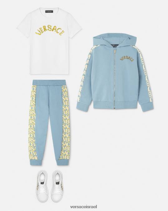 יְלָדִים Versace כחול בהיר מכנסי טרנינג מכל עבר הַלבָּשָׁה N8T22089