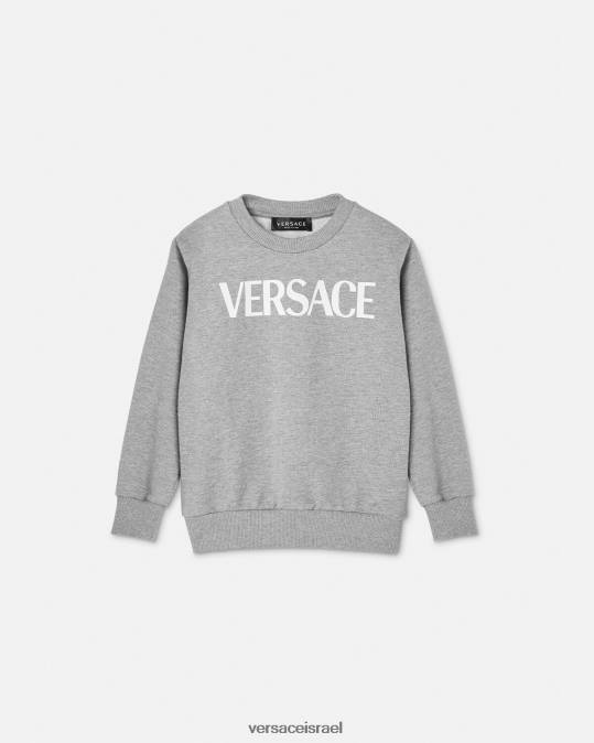 יְלָדִים Versace אפור סווטשירט לוגו הַלבָּשָׁה N8T22095