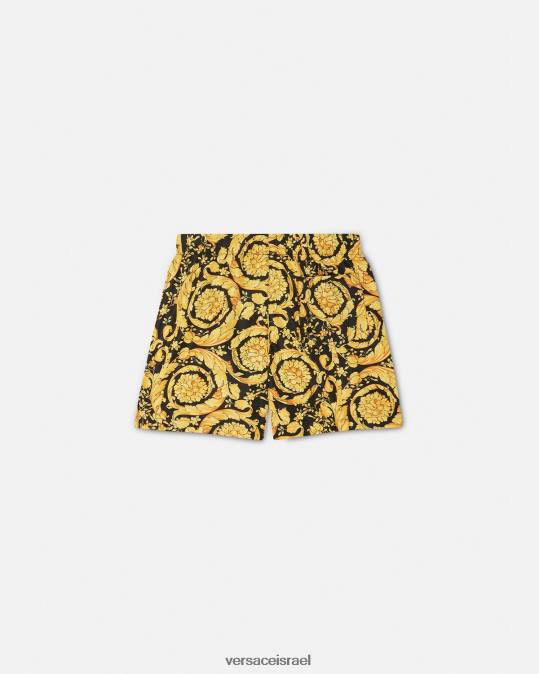 יְלָדִים Versace הדפס מכנסי ים קצרים עם לוגו בארוקו הַלבָּשָׁה N8T22096