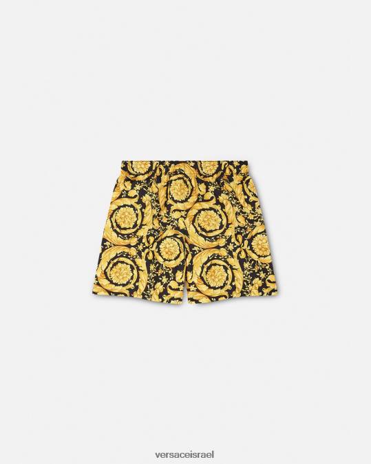 יְלָדִים Versace הדפס מכנסי ים בהדפס בארוקי הַלבָּשָׁה N8T22097