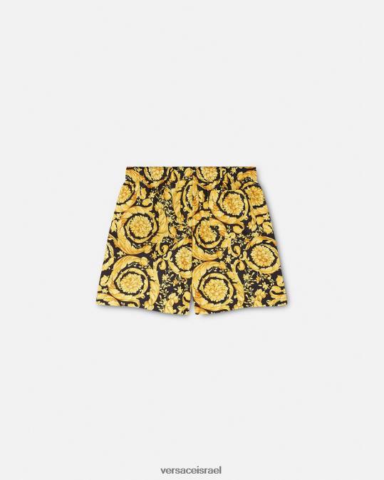יְלָדִים Versace הדפס מכנסי ים בהדפס בארוקי הַלבָּשָׁה N8T22097