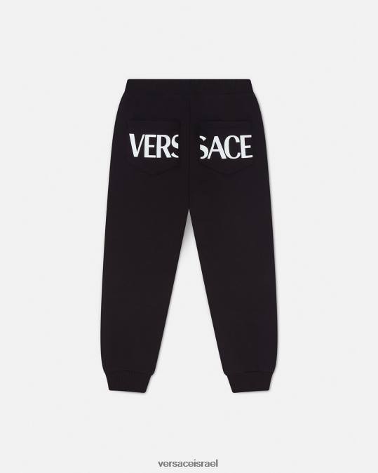 יְלָדִים Versace שָׁחוֹר מכנסי טרנינג של גרקה הַלבָּשָׁה N8T22099