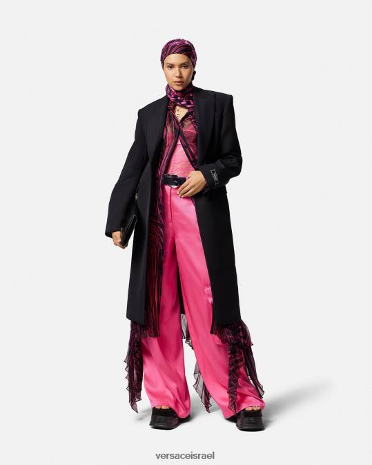 נשים Versace וָרוֹד מכנסי קרגו רחבים הַלבָּשָׁה N8T2209