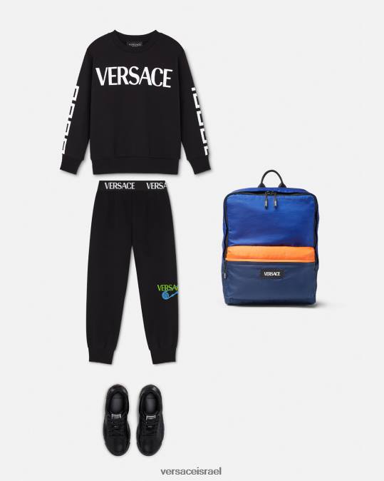 יְלָדִים Versace שָׁחוֹר סווטשירט גרקה הַלבָּשָׁה N8T22106