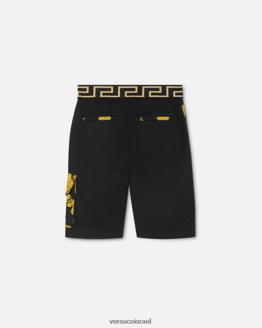 יְלָדִים Versace שָׁחוֹר מכנסי גרקה בארוק מאשרה הַלבָּשָׁה N8T22126
