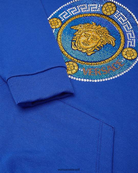 יְלָדִים Versace כחול מלכותי קפוצ'ון מדוזה קריסטל הַלבָּשָׁה N8T22129