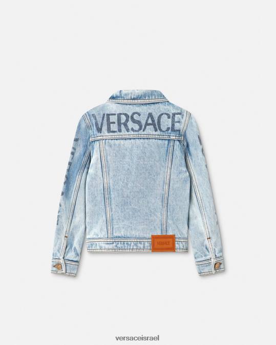 יְלָדִים Versace כְּחוֹל מעיל ג'ינס לוגו הַלבָּשָׁה N8T22131