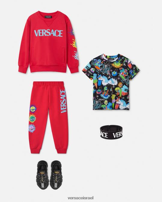 יְלָדִים Versace אָדוֹם מכנסי טרנינג מדוזה סאני הַלבָּשָׁה N8T22138