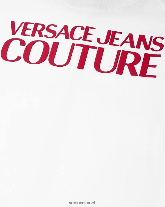 נשים Versace לבן חולצת בגד גוף לוגו הַלבָּשָׁה N8T22162