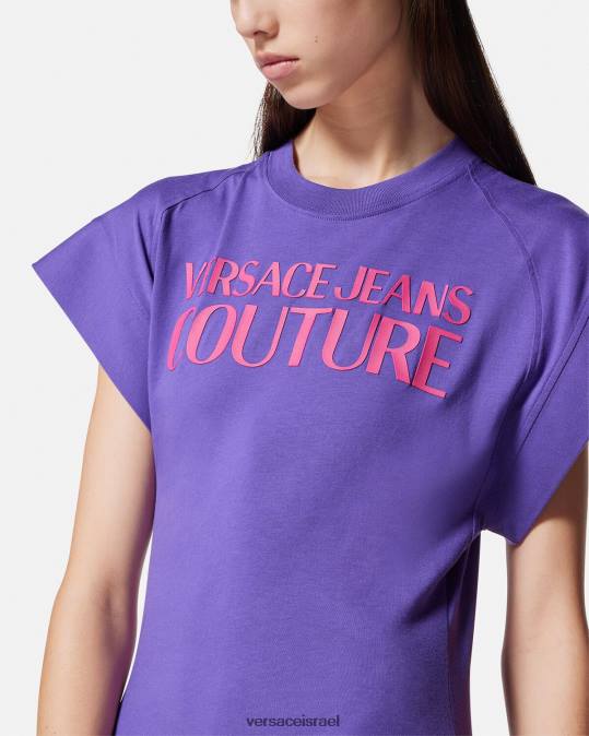 נשים Versace סָגוֹל חולצת בגד גוף לוגו הַלבָּשָׁה N8T22163