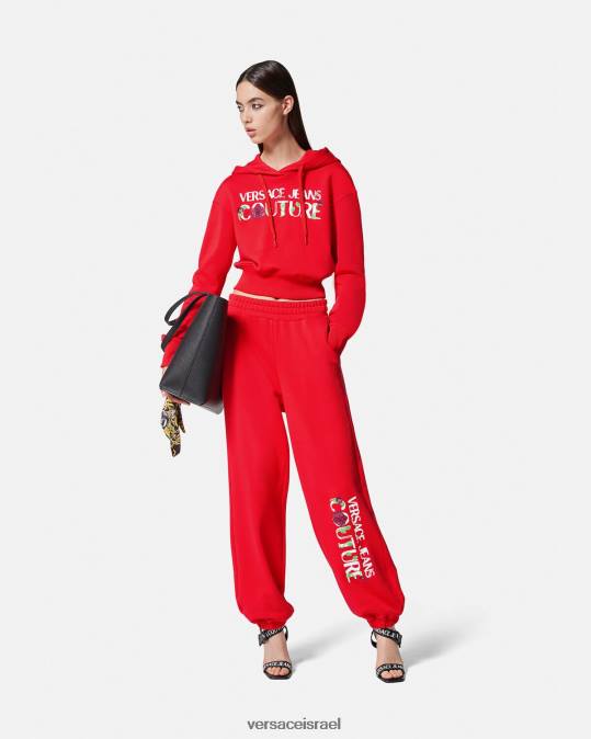 נשים Versace תפוז קפוצ'ון קפוצ'ון לוגו ורדים הַלבָּשָׁה N8T22170