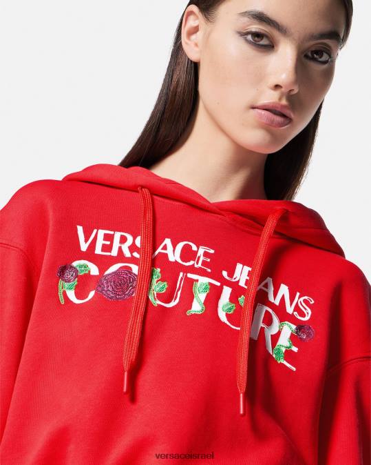נשים Versace תפוז קפוצ'ון קפוצ'ון לוגו ורדים הַלבָּשָׁה N8T22170