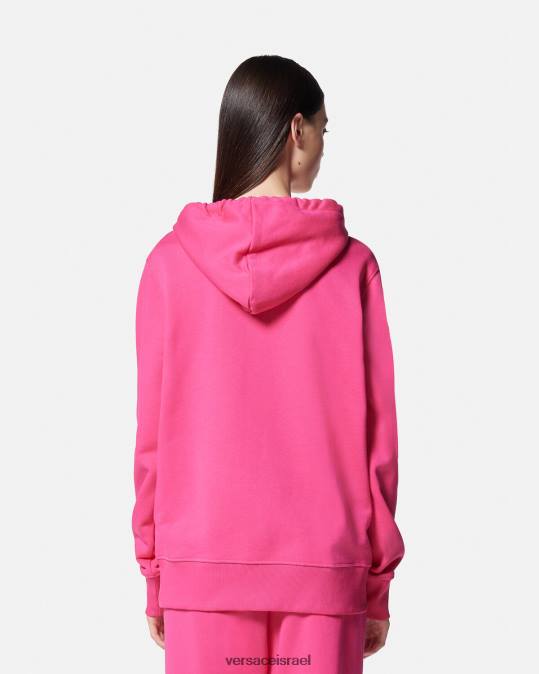 נשים Versace ורוד פוקסיה קפוצ'ון לוגו הַלבָּשָׁה N8T22173