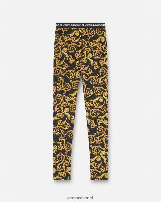 נשים Versace זהב שחור חותלות סקיצה קוטור הַלבָּשָׁה N8T22178