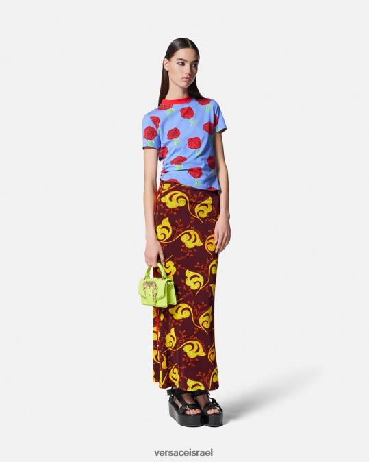 נשים Versace סָגוֹל חצאית מידי זרדים הַלבָּשָׁה N8T22181