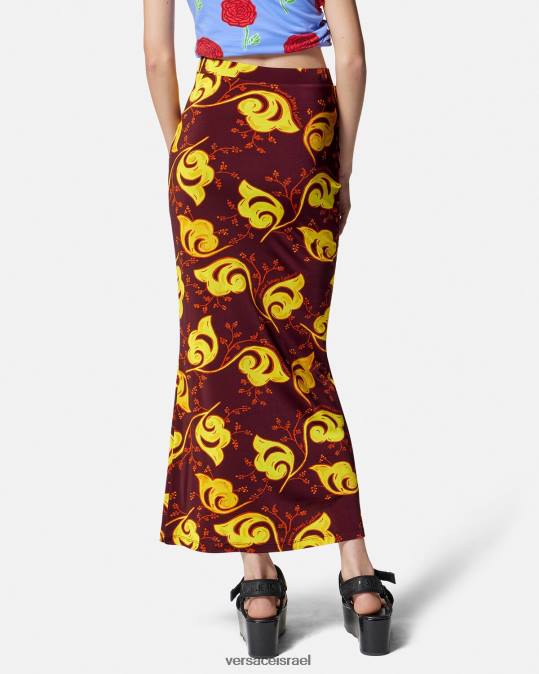 נשים Versace סָגוֹל חצאית מידי זרדים הַלבָּשָׁה N8T22181