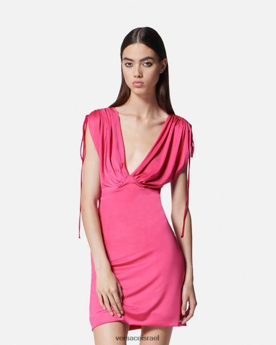 נשים Versace ורוד פוקסיה שמלת מיני מרופטת הַלבָּשָׁה N8T22193