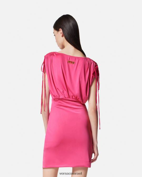 נשים Versace ורוד פוקסיה שמלת מיני מרופטת הַלבָּשָׁה N8T22193