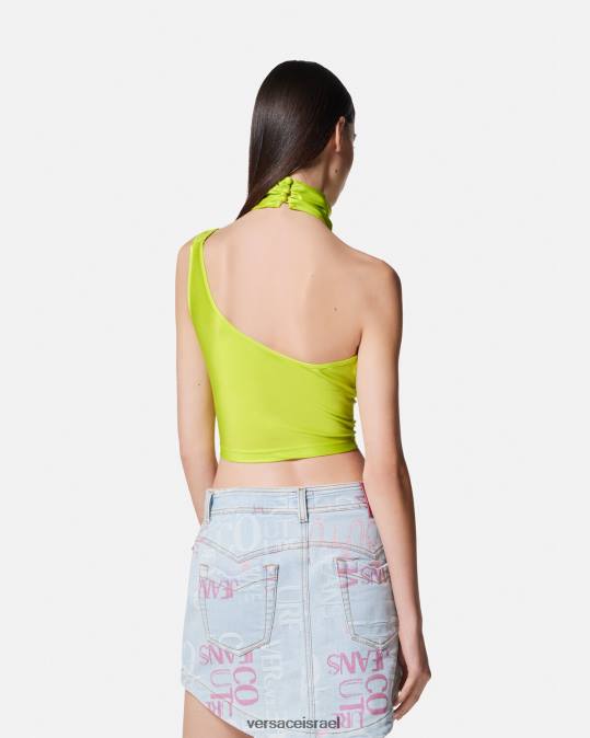נשים Versace ליים אבזם בארוק קרופ טופ הַלבָּשָׁה N8T22217