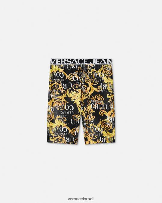 נשים Versace צבע אחד מכנסי אופניים עם לוגו קוטור הַלבָּשָׁה N8T22239