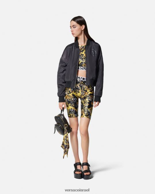 נשים Versace צבע אחד מכנסי אופניים עם לוגו קוטור הַלבָּשָׁה N8T22239