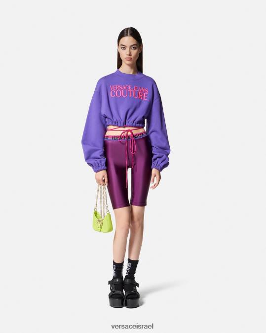 נשים Versace סָגוֹל מכנסי אופניים עם לוגו הַלבָּשָׁה N8T22242