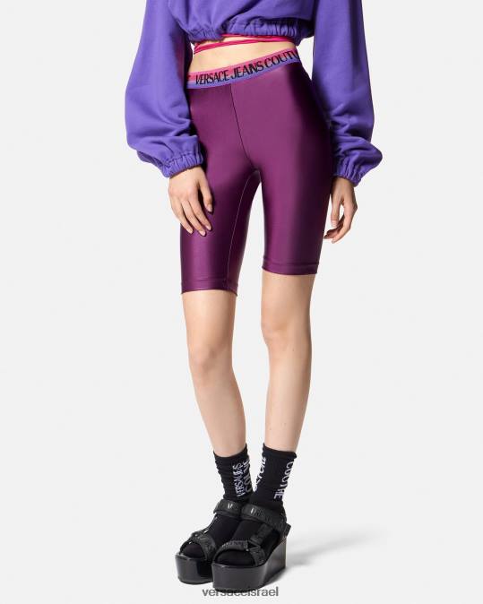 נשים Versace סָגוֹל מכנסי אופניים עם לוגו הַלבָּשָׁה N8T22242
