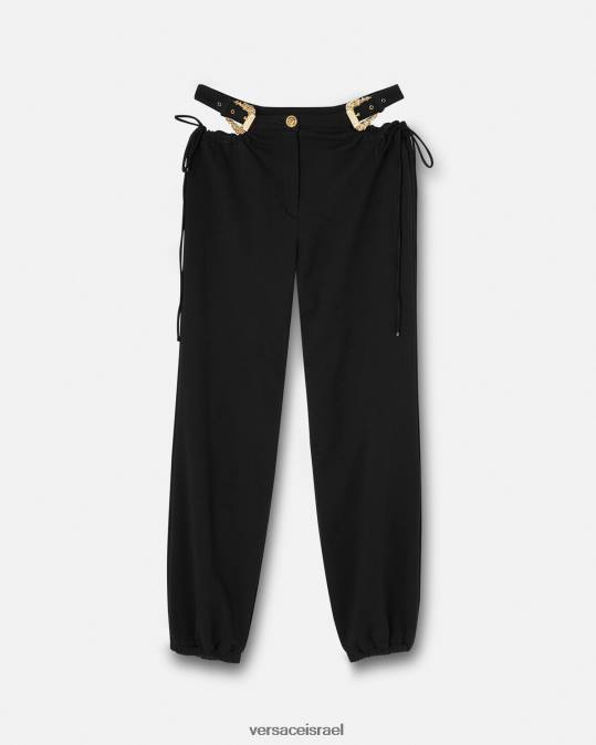 נשים Versace שָׁחוֹר מכנסי טרנינג עם אבזם בארוק הַלבָּשָׁה N8T22244