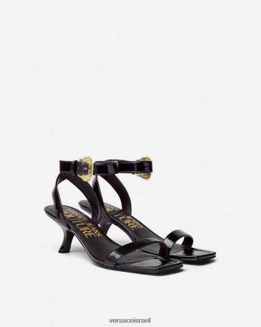 נשים Versace שָׁחוֹר סנדלי פיונה בסגנון הבארוק נַעַל N8T22258