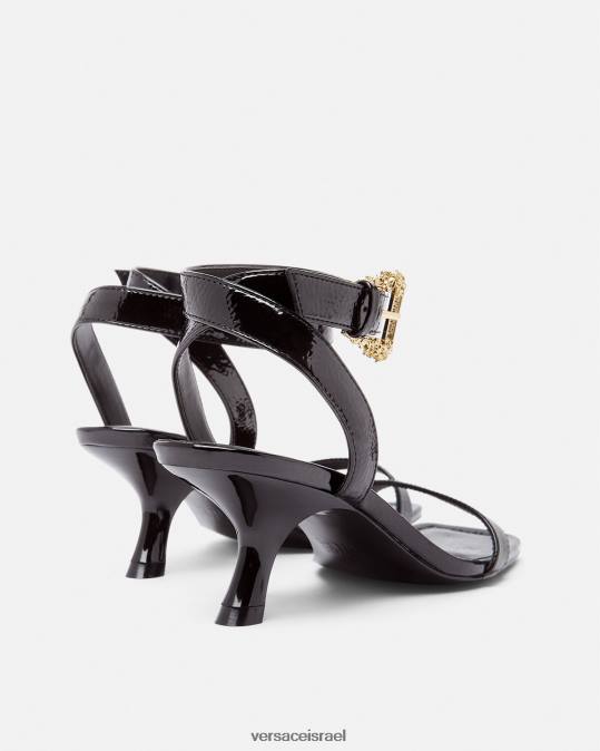 נשים Versace שָׁחוֹר סנדלי פיונה בסגנון הבארוק נַעַל N8T22258